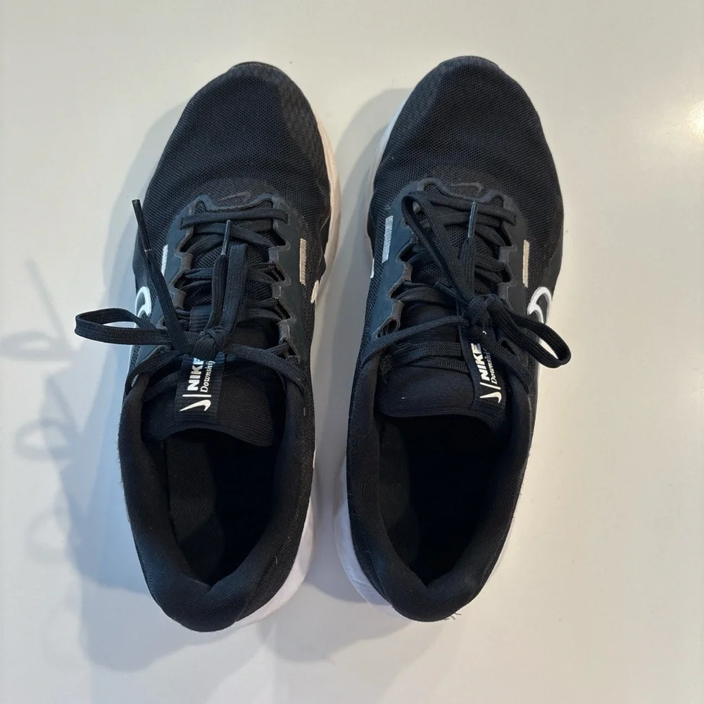 Nike Downshifter 13 Black and White Athletic Sneakers - Picture 3 of 5